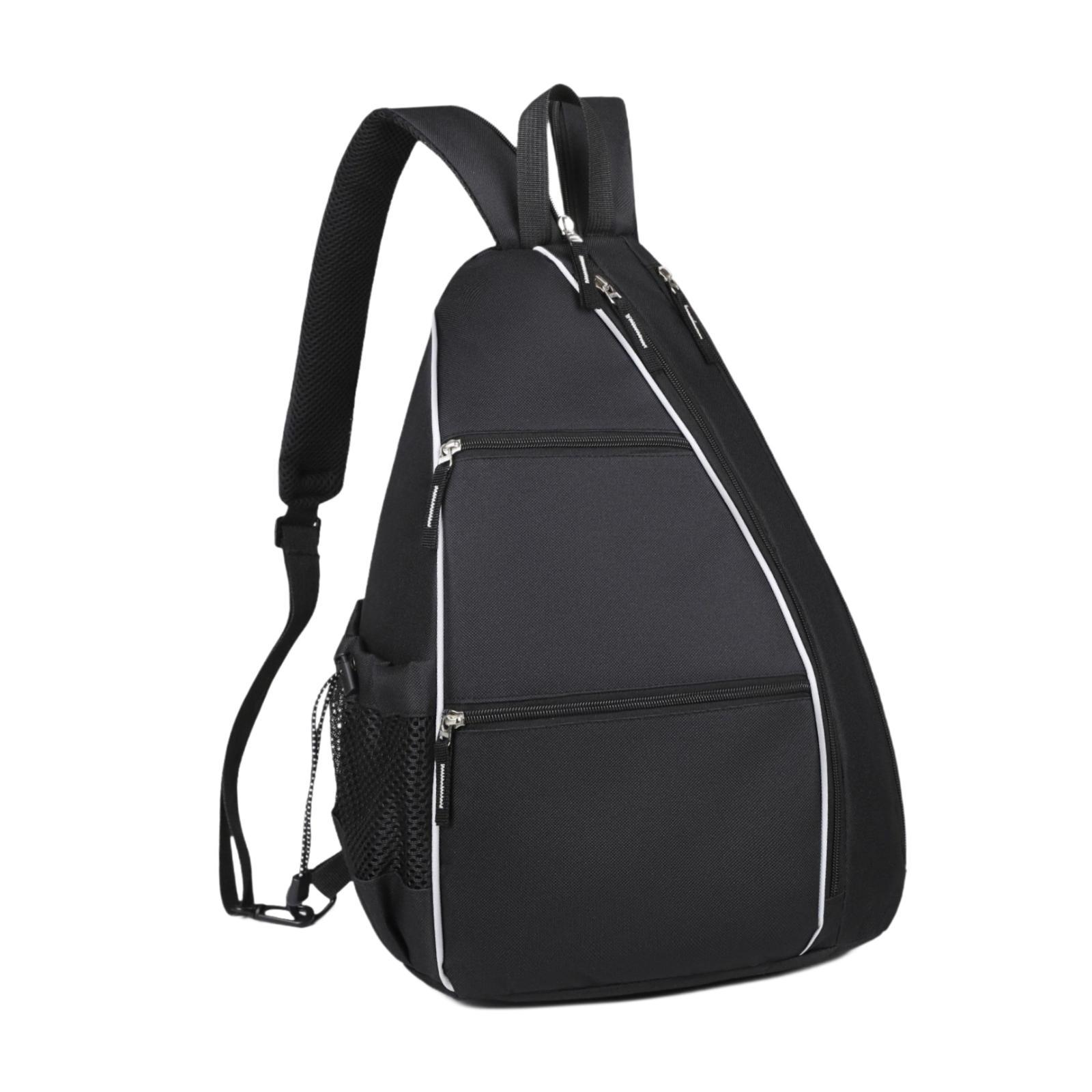 Magideal - Mochila De Tenis Bolsa De Hombro Para Pickleball Mochila Cruzada Y Bolsa De Bádminton Con Diseño Versátil Impermeable Adecuado Para Hombres Y Mujeres Negro