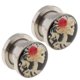 thumbnail image 5 of 2 Piezas Gótico Rojo Rosa Calavera Tapones Para Los Oídos Túneles Expansores Regalos De Halloween 10 Mm, 5 of 5