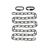 Magideal - Cadena De Iluminación Cadena De Iluminación Colgante Con Bloqueo De Enlace De Conexión Cadena Colgante De Iluminación De Metal Para Lámpara Colgante , Negro