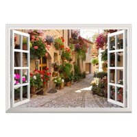 Bothyi - Pegatinas De Pared Para Ventana Falsas, Ventanas Con Apertura Falsa Para Decoración De Dormitorio Y Oficina, 50Cm X 70Cm