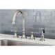 thumbnail image 2 of Grifo de cocina Kingston Brass KS2798BLBS de montaje en cubierta con rociador, 2 of 4
