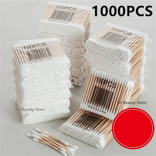 100/500/2000PCS Double Head Cotton Swab Nose Ears Cleaning Women Makeup Cotton Buds Tip For Wood Sticks Health Care Tools