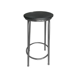 Incatex - Taburete Sin Respaldo Negro Estructura Metalizada 35X35X75 Cm