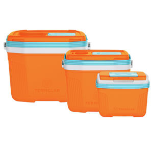 Combo Cooler Termolar 8Lt, 20Lt Y 32Lt Naranjo