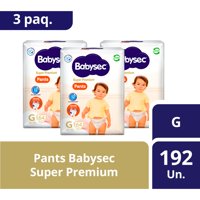 3 Paquetes Pants Babysec Super Premium 192 Un Talla G