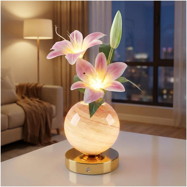 Lámpara SXDLED Lily 24 cm inalámbrica con control táctil y regulación de intensidad LED