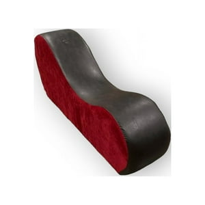Muebles Duna - Sillon Tantrico Afrodita Pu/Felpa Negro/Rojo