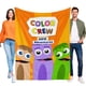 thumbnail image 1 of Color Crew de BabyFirst anti-pilling, suave, ligera, esponjosa y acogedora de lujo para hogar y cocina – Perfecta para niños y adultos,100X80cm, 1 of 6