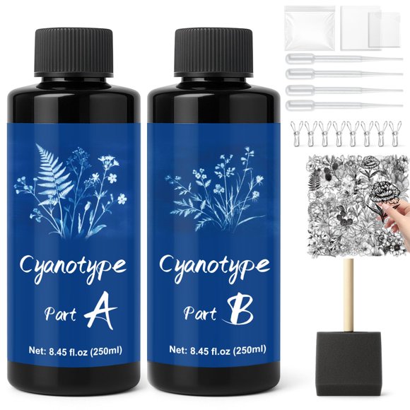 Kit de Cianotipo WAN2TLK 500 ml para Impresión Solar en Papel y Tela