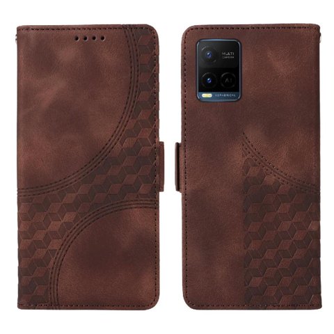 Carcasa Foxdock Vivo Y21S De Cuero Pu, Diseño Acolchado Clásico, Protección Contra Caídas Y Rayones