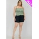 thumbnail image 2 of Top Corto De Tirantes Finos Ajustables Con Volantes En Capas Color Verde Bahía (talla Grande Para Mujer), 2 of 4