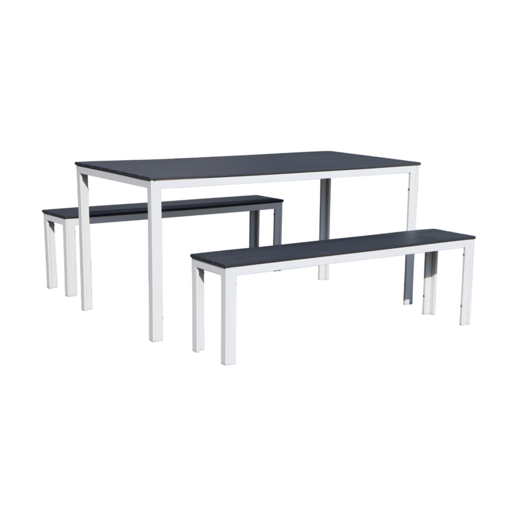 Mainstays - Juego Terraza 3 Piezas Blanco - Gris