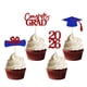 thumbnail image 1 of Decoraciones para Cupcakes de Graduación SakFestivo 36 Piezas Rojo y Azul, 1 of 5