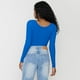 thumbnail image 2 of Body Mujer Manga Larga Botones Azul Corona, 2 of 5