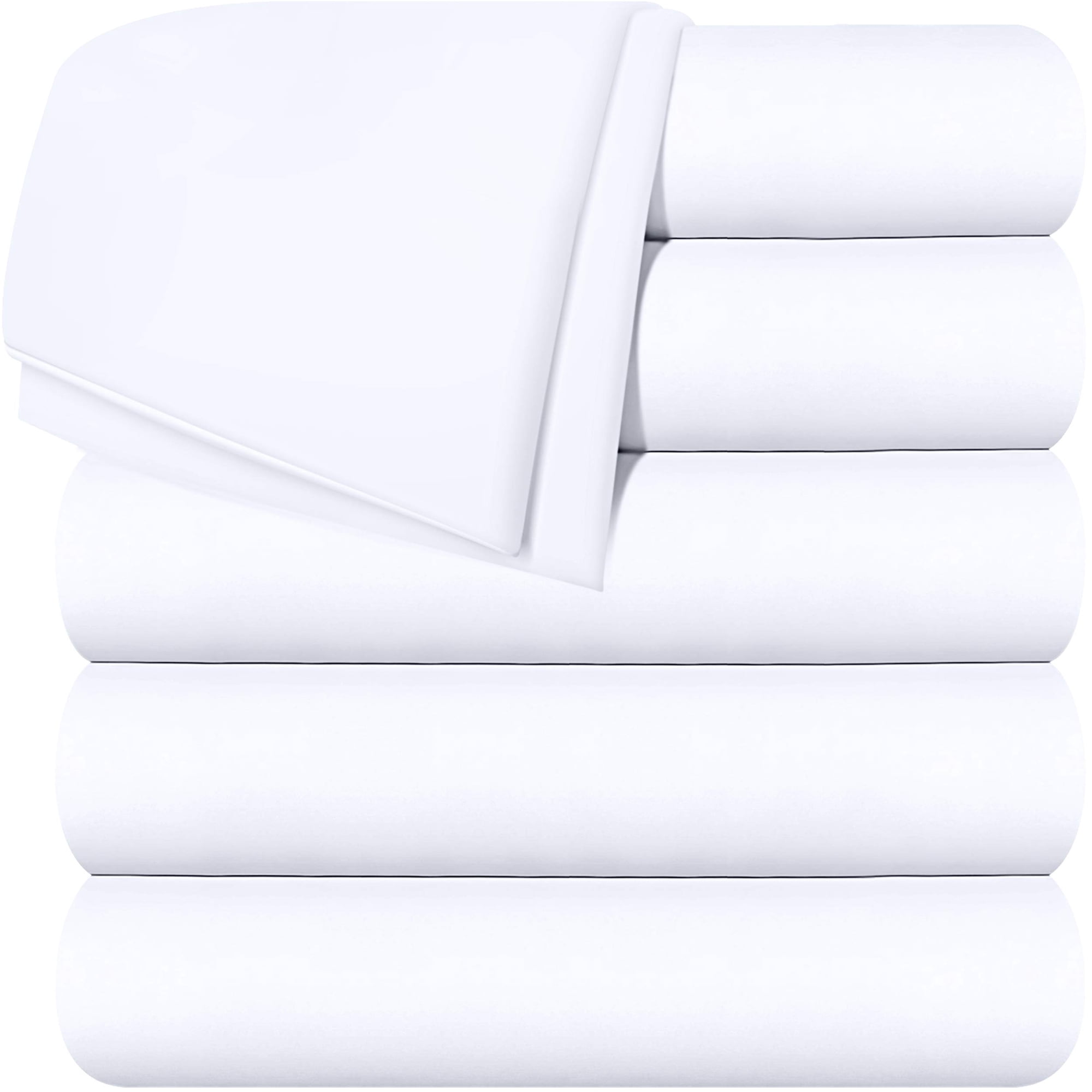 Utopia Bedding - Flat Sheets Utopia - Juego De Ropa De Cama (6 Unidades, Microfibra Cepillada)