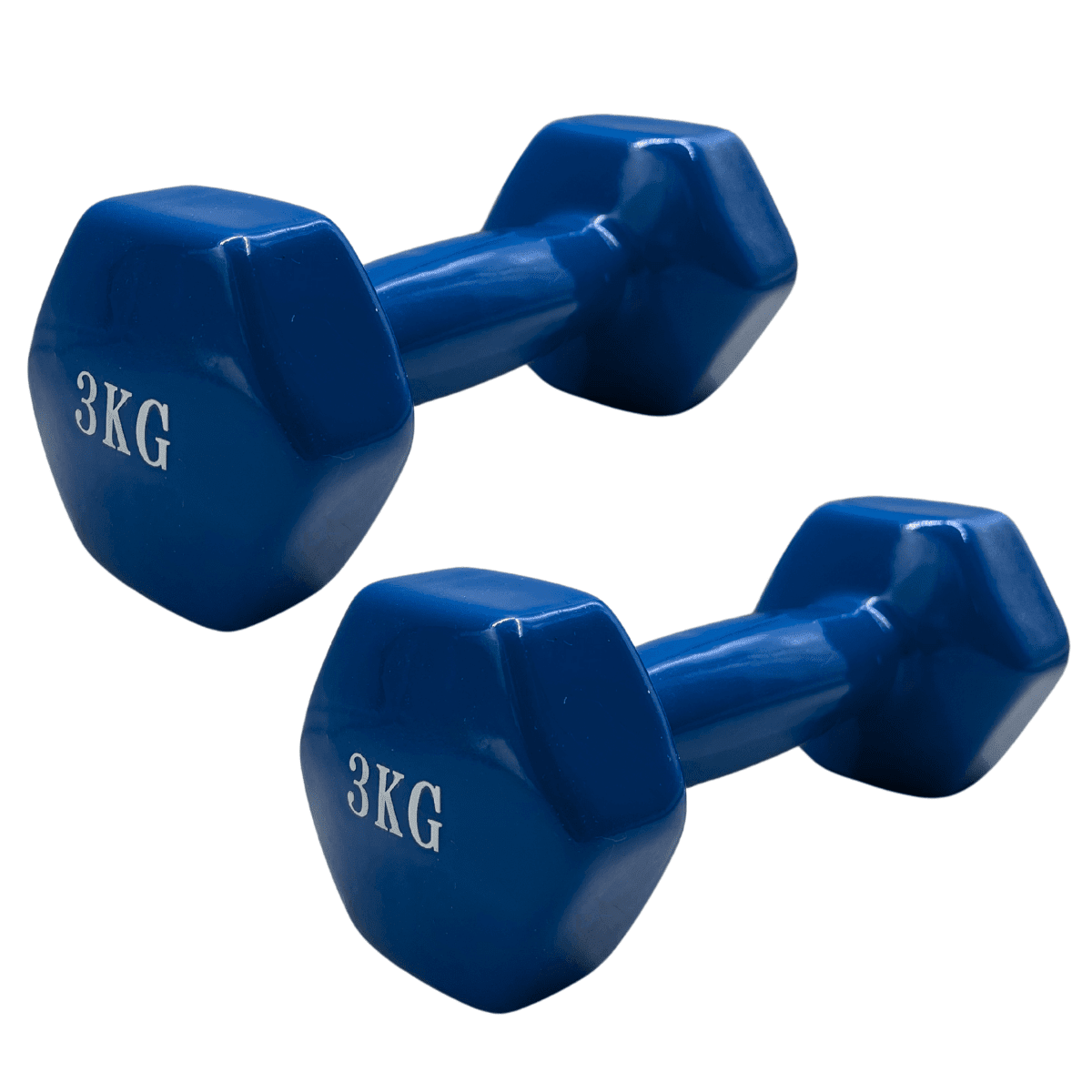 Linea Sport - Par De Mancuernas 3kg C/u Total 6kg Hexagonales De Vinilo