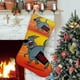 thumbnail image 1 of Película Fixed Tema: Calcetines de Navidad, fino lino blanco para colgar en escaleras y chimenea, decoración navideña para el hogar, regalo de Navidad.54cm×38cm, 1 of 5