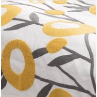 Genérico - Piecera Bordada + 2 Fundas De Cojín Diseño Floral 10 Color Blanco