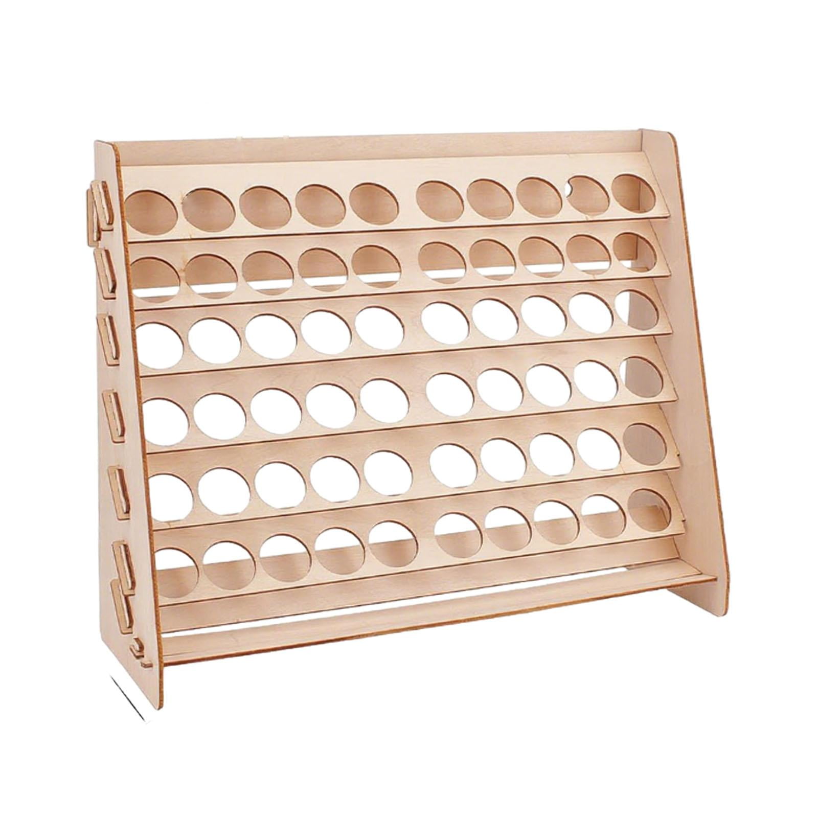 Magideal - Estante Para Botellas De Pintura Para Suministros De Artista, 35 X 12 X 27 Cm, Marrón Claro, Fácil Instalación De Accesorios, Orificio De 1,3 Pulgadas