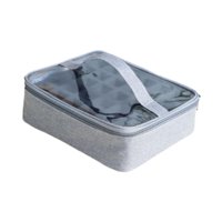 Ioensy - Estuche Para Esmaltes De Uñas Para Mujer, Multifuncional, Con Tapa Visible, Color Gris