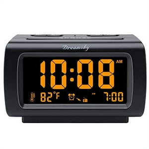Dreamsky Radio Despertador Para Recamara - Radio Reloj Fm Con Batería