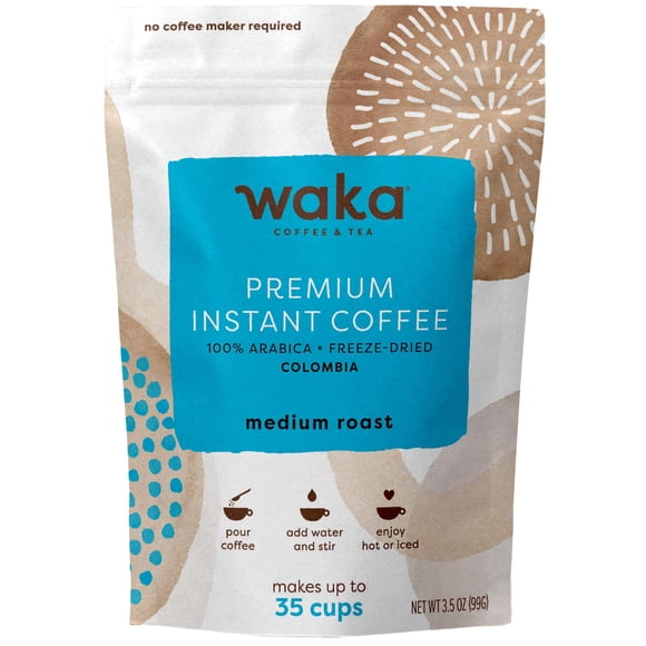 Café Instantáneo Waka Coffee 99 g Tostado Medio Colombiano