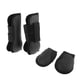 thumbnail image 1 of 2 pares de botas de pierna de caballo Juego de envolturas protectoras de patas delanteras traseras Negro, 1 of 3