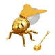 thumbnail image 1 of Tarro De Miel Con Forma De Abeja Con Cuchara, Recipiente Para Condimentos Para Almacenar En Casa, Jarabe De Miel, Cola Dorada, 1 of 3