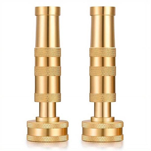 1pc/2pcs, Heavy-Duty Nozzle Brass Adjustable Twist Hose Nozzle,3/4" Screw Threads,Shut-Off Valve