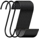thumbnail image 1 of Ganchos en forma de S ESFUN, 30 unidades, 9,4 cm de longitud, acero negro, para colgar, 1 of 7