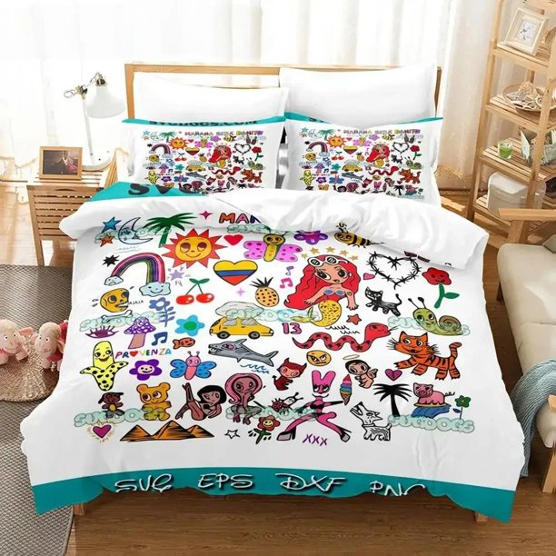 Karol G Mermaid Manana Sera Bonito SVG Bedding Set Bed Set Children's Bedroom Duvet Set Manana Sera Bonito Bed Sheets