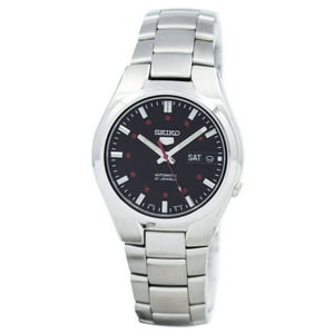 Reloj Seiko Para Hombre 5 Con Esfera Negra Automática Snk617K1
