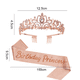 thumbnail image 2 of Kit de tiara de cristal y banda para cumpleaños, coronas para mujer, banda para decoración de cumpleaños, diadema con diamantes de imitación, 2 of 6