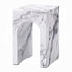 thumbnail image 3 of Mesa Auxiliar Benzara Ritzy Mármol Blanco Piedra Artificial Arco 30 cm, 3 of 5