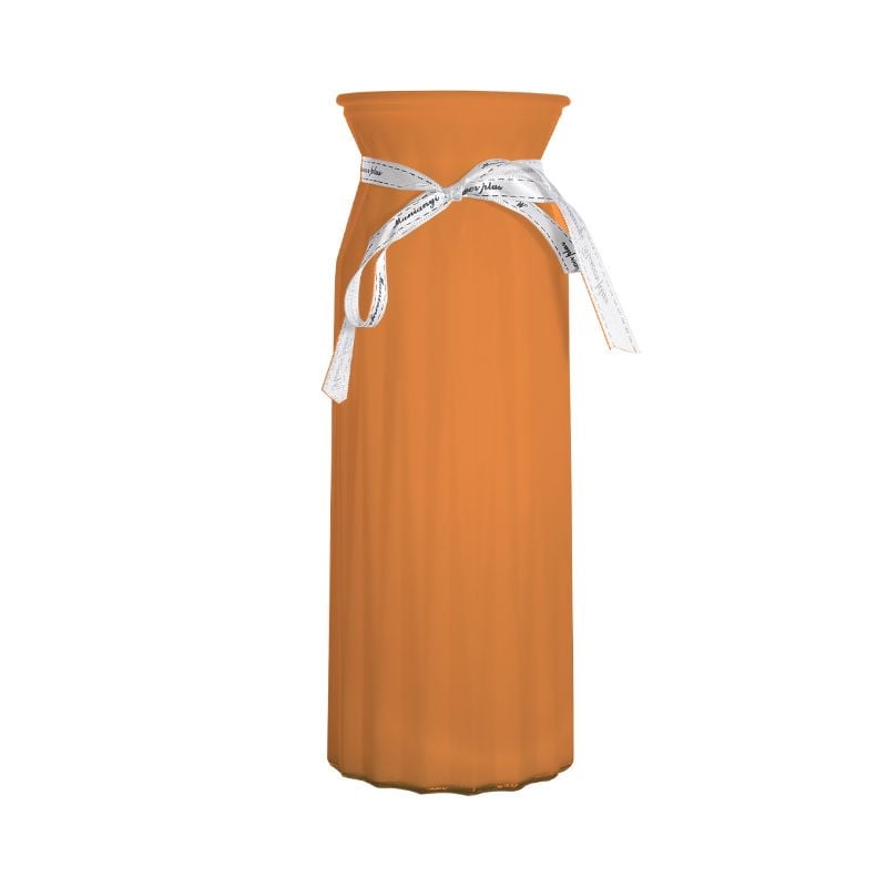 Haus - Florero Porce Papel Pegable Naranjo M