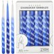 thumbnail image 2 of Set de Velas de Janucá Zion Judaica sin Goteo 45 Azul/Blanco, 2 of 7