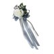 thumbnail image 2 of coche de la boda flor de seda artificial y decoración del partido de la cinta gris plata, 2 of 5