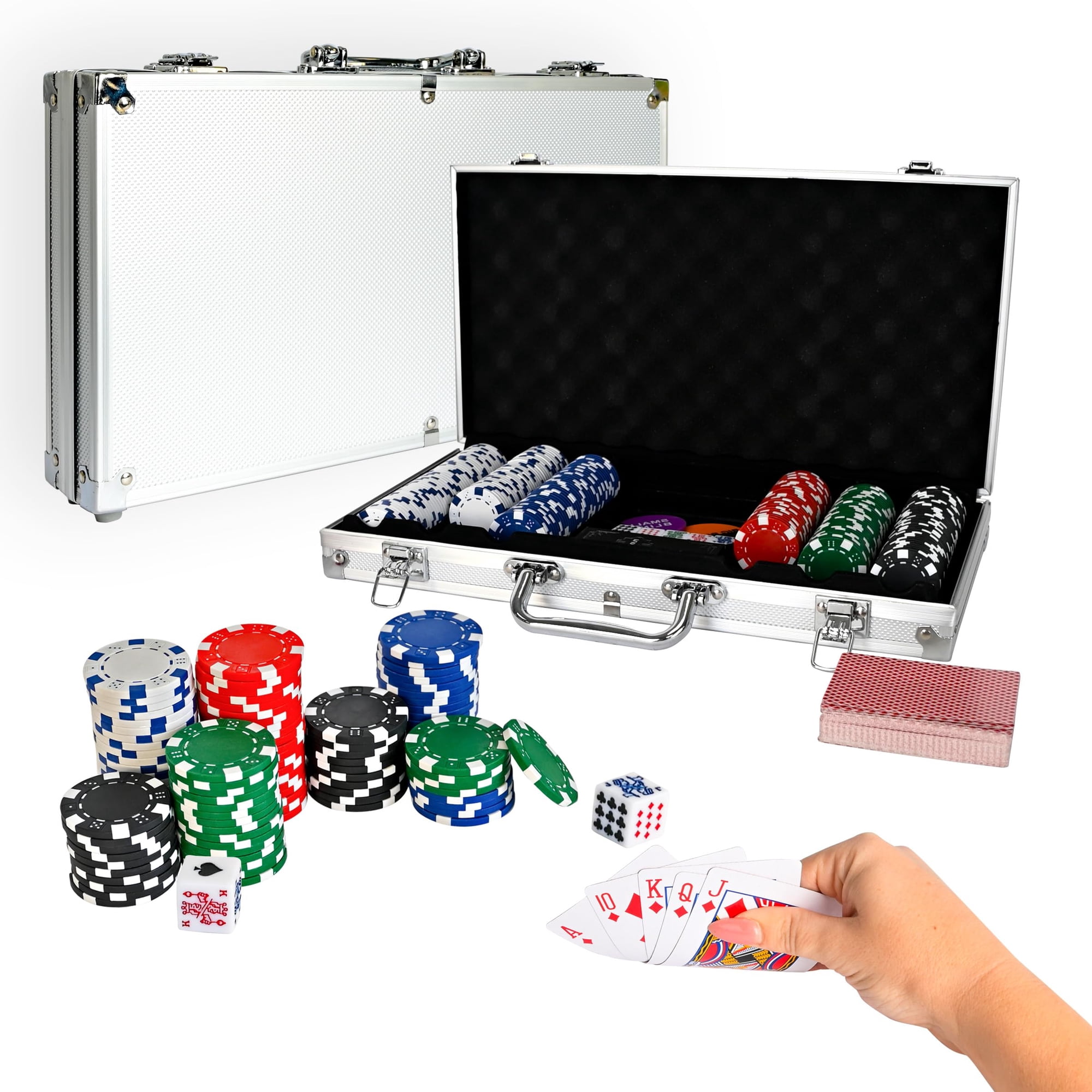 Set De Póker Elbow Room 300 Fichas Dados Cartas Estuche