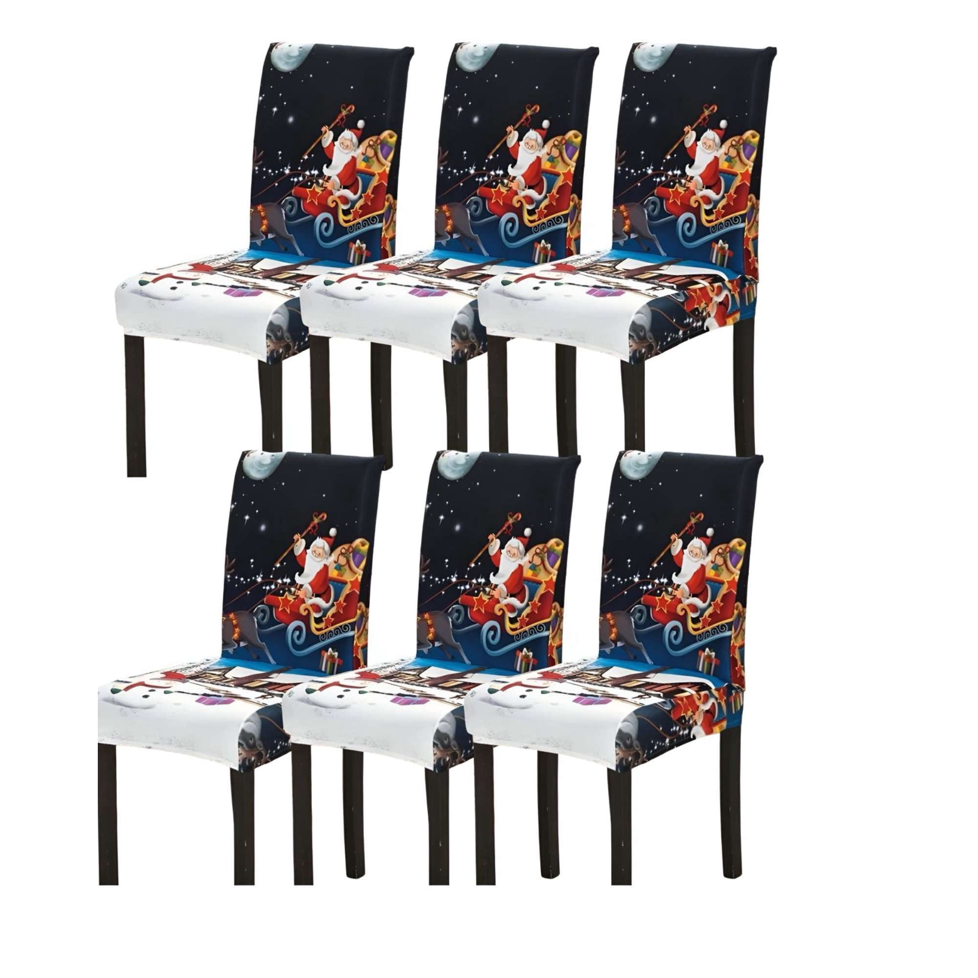 Rouss - Set De 6 Fundas Para Sillas Diseño Navidad R07