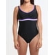 thumbnail image 1 of Traje de baño deportivo con vivos morado Talla L, 1 of 3