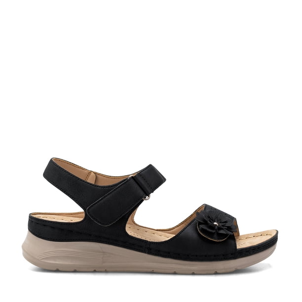 Sandalia Plataforma Negro Casual Js51 Mujer