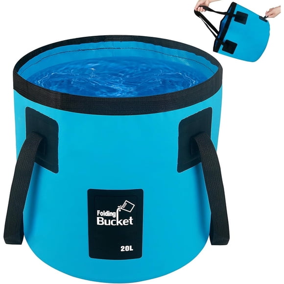 Balde plegable de 5 galones con asa para lavado de autos