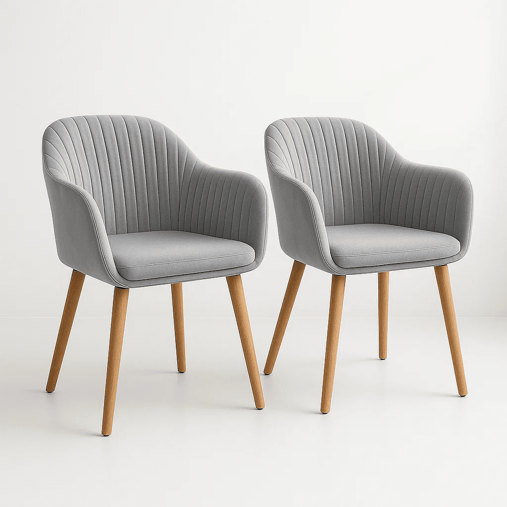 Klik Muebles - Pack De 2 Butacas Sitiales Poltronas Diamante Terciopelo - Gris