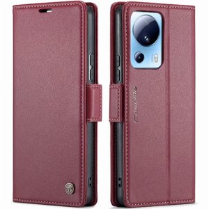 Caseme Tipo Cartera Xiaomi 13 Lite Con Cierre Magnético, Rfid, Tarjetero, Soporte, Carga Inalámbrica