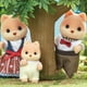 thumbnail image 3 of Toy Calico Critters Ternurines Caramel Dog Family con figuras de casa de muñecas, 3 of 3