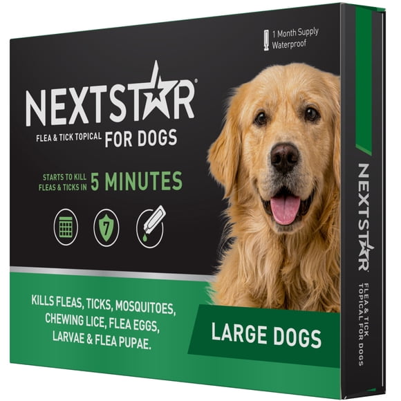 Prevención de pulgas y garrapatas NEXTSTAR para perros grandes, 1 mes