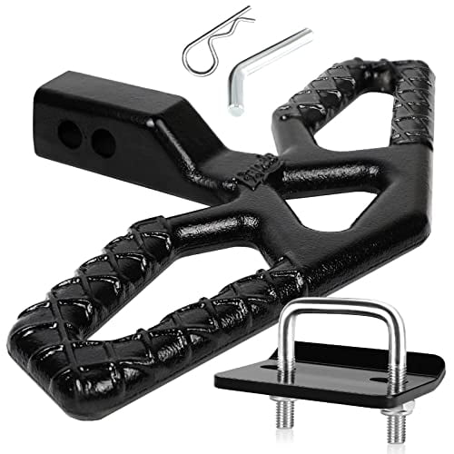 Eje escalonado con enganche para receptores de 5 cm, correa de remolque de 4.536 kg