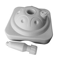 Ioensy - Base De Paraguas Rellenable Con Agua Soporte De Paraguas Estable Para Jardín Al Aire Libre Blanco