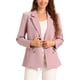 thumbnail image 1 of INSPIRE CHIC Chaqueta Vintage de Cuadros para Mujer, Doble Botonadura, Solapa con Muesca, Hombros Acolchados, Talla L, Rosa Sólido, 1 of 6