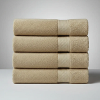 Pack 4 Toallas Chiteco 100% Algodón 400G Baño 135 X 70 Cm Color Beige